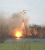 13/04/2008: Prefectura participa en la extinci�n del fuego en la isla.  El fuego en la isla genera el humo que viene afectando a la region en los ultimos d�as. 