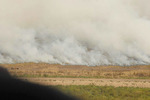 16/04/2008: La Provincia confirm� la detenci�n de dos personas por los incendios.  Una vista de uno de los frentes del incendio, desde el helic�ptero de Prefectura. 