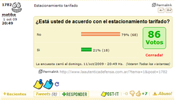 Encuesta activada por un usuario en los foros de La Aut�ntica Defensa Digital